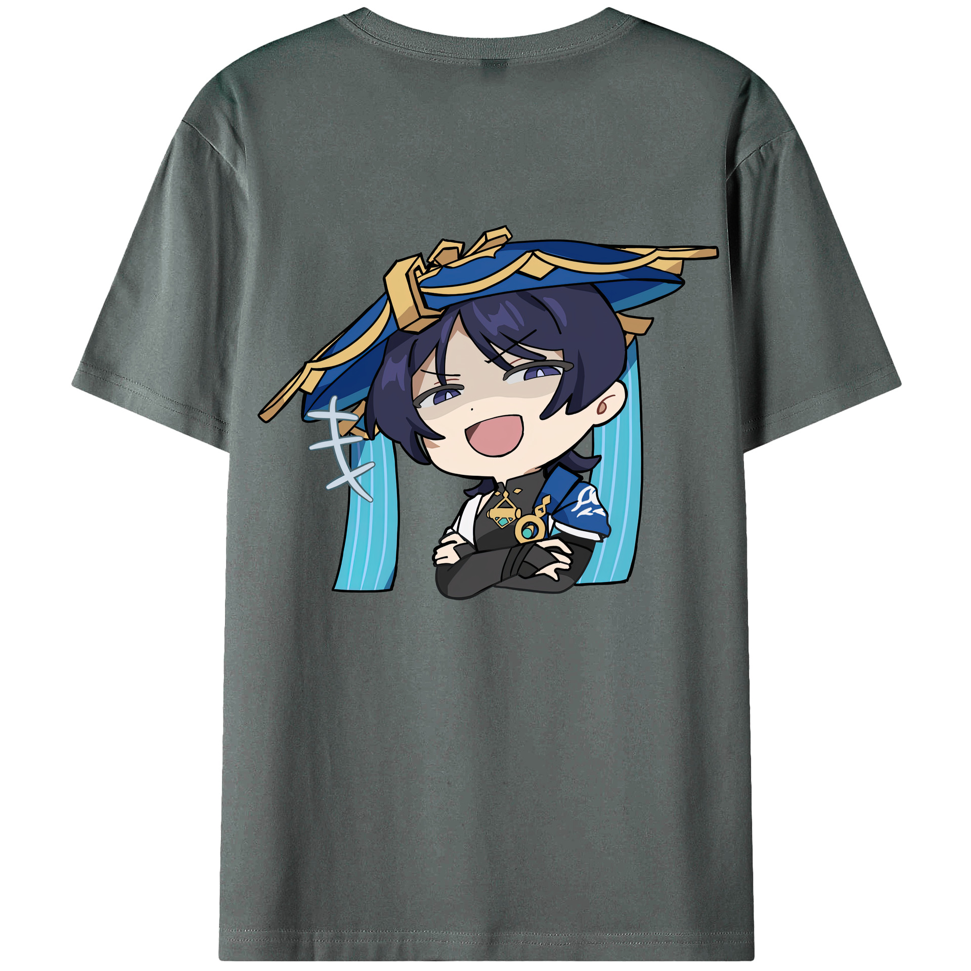 げんし神 さんペい genshin Sanpei 綿100％ メンズ半袖Tシャツ（バックプリント） 通気性